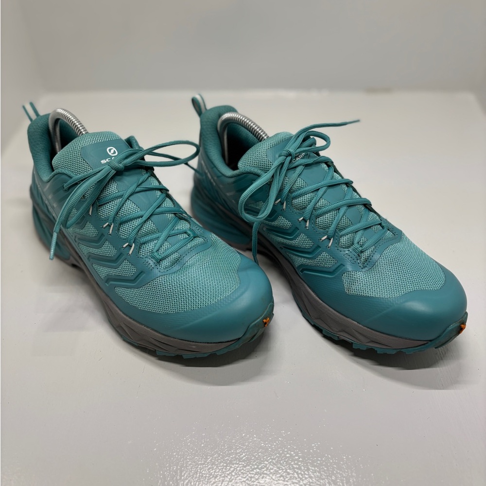 SCARPA Rush Trail Running Shoes Women’s 10 men’s 9 Teal  Vibram Hiking Sneakers - Picture 3 of 16